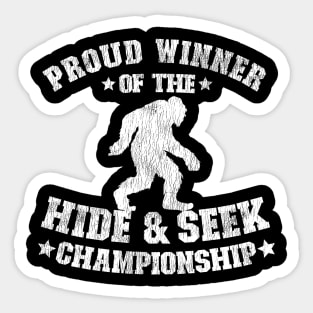 Hide & Seek Winner Introvert Bigfoot Sasquatch Sticker